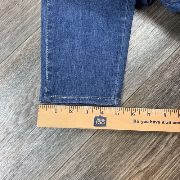 Levi Strauss Womens Size 16 33 Blue Stretch Denim Mid Rise Signature Skinny Crop - Picture 6 of 7